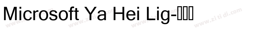 Microsoft Ya Hei Lig字体转换